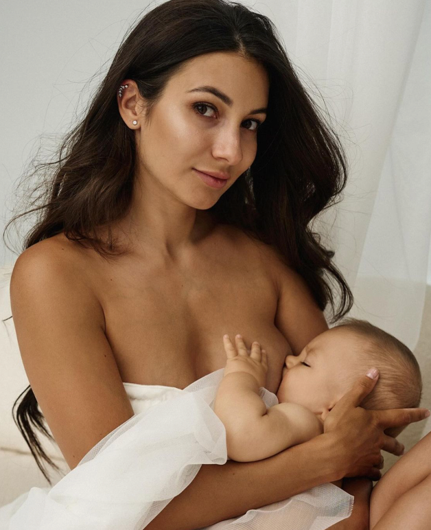 Mother breastfeeding her baby