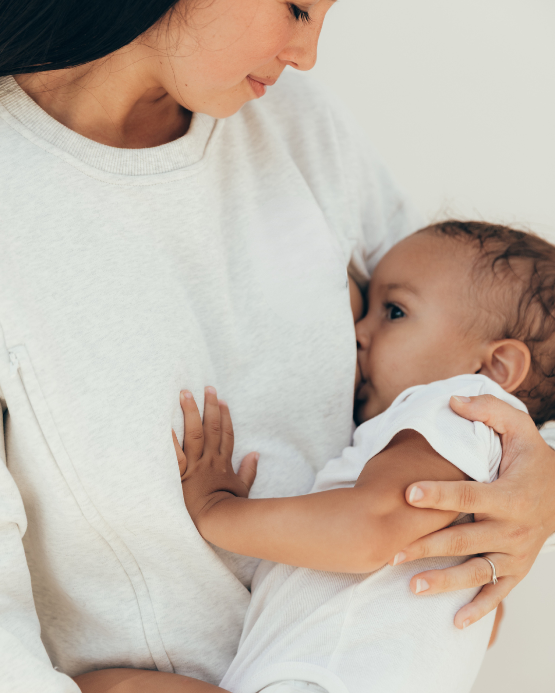 Sweat-shirt d'allaitement Gris