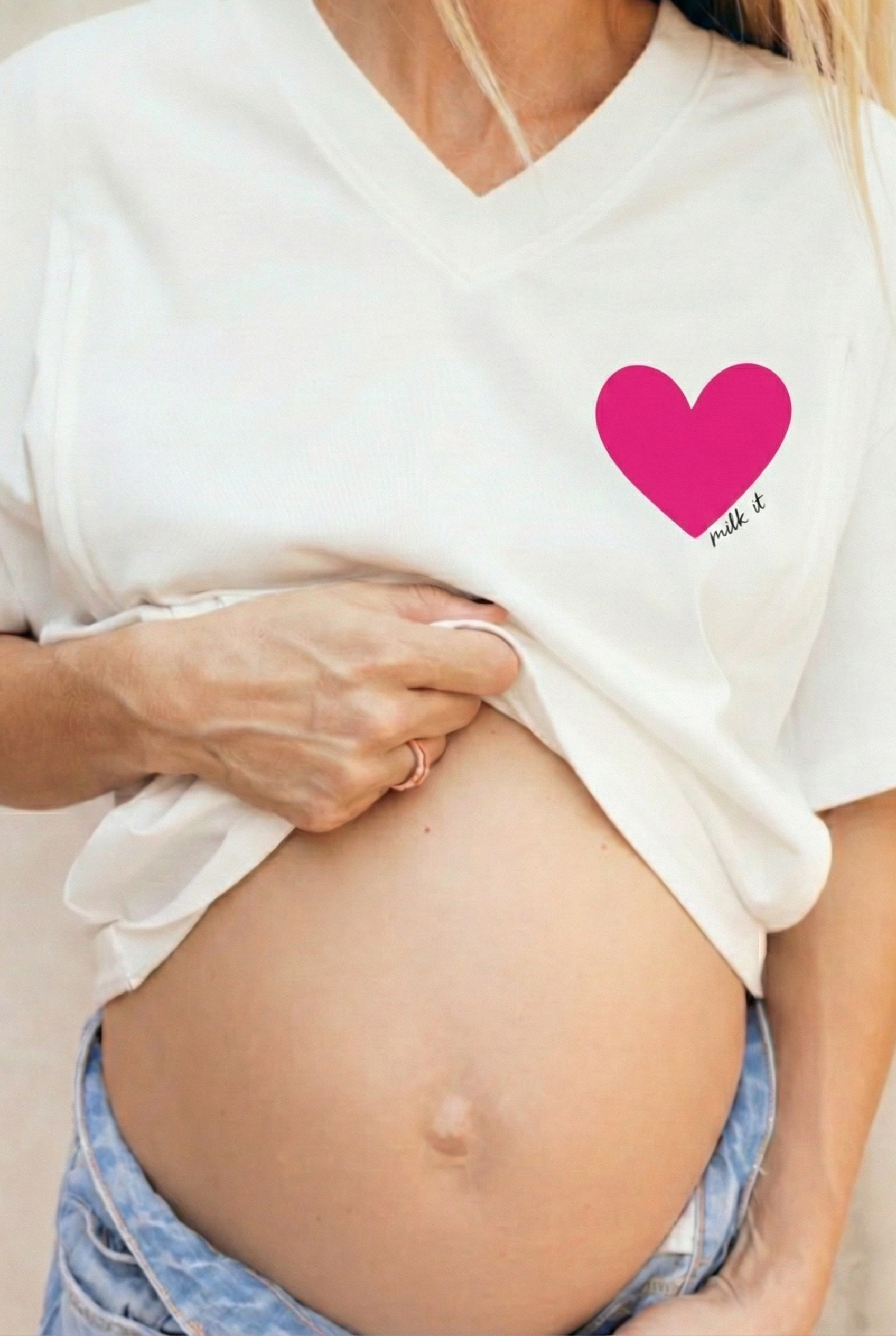 Breastfeeding t-shirt PINK HEART