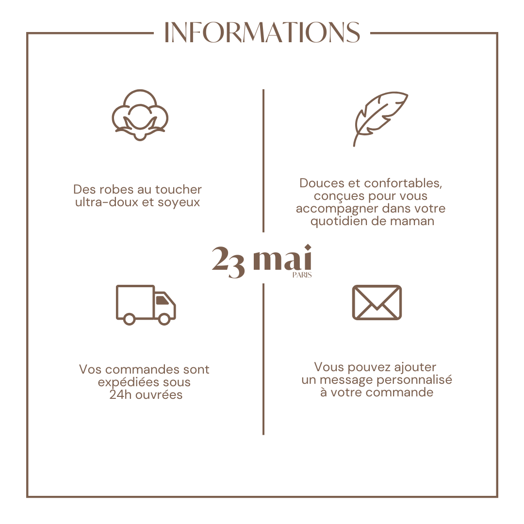 Robe d'allaitement TULUM brique