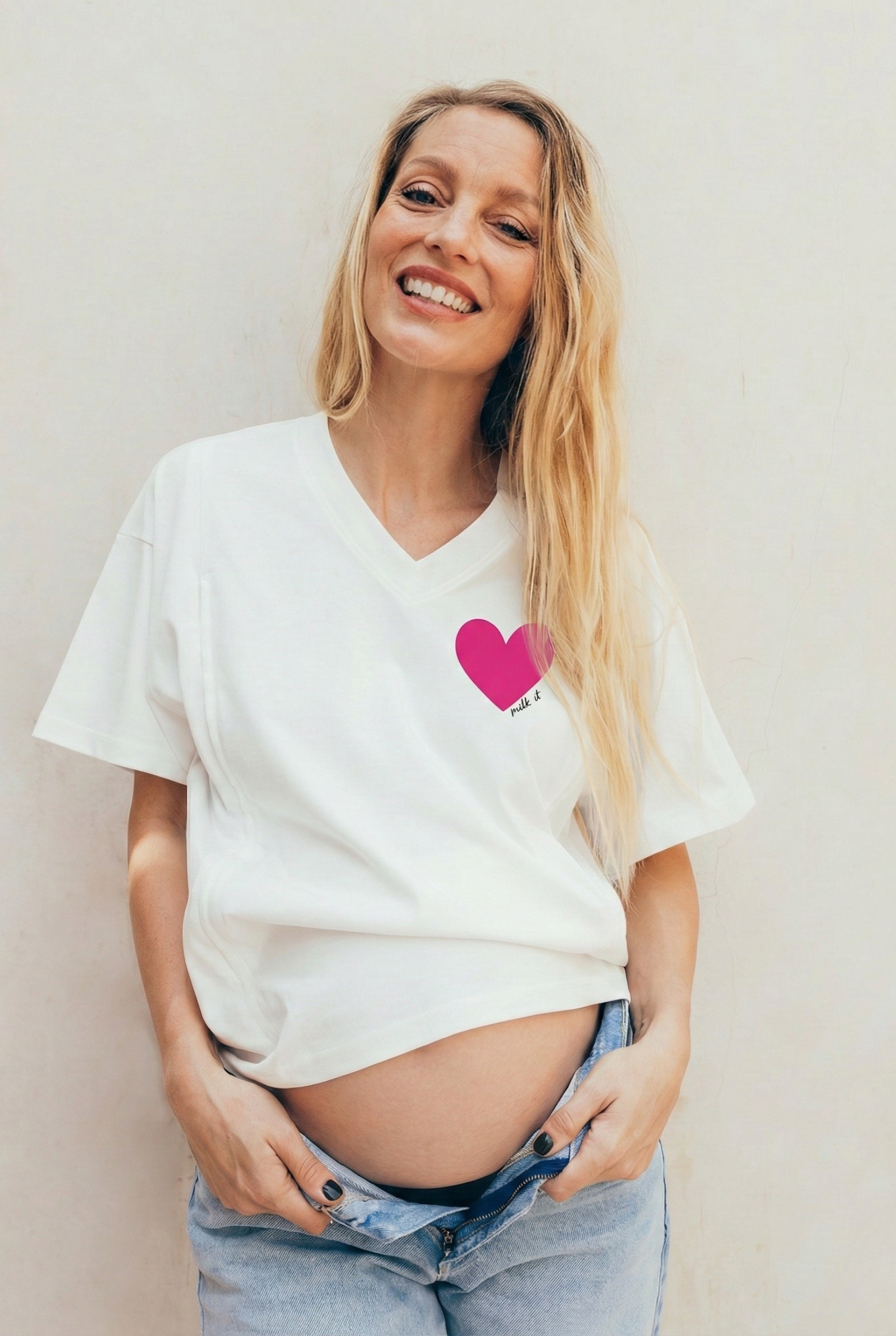 Breastfeeding t-shirt PINK HEART