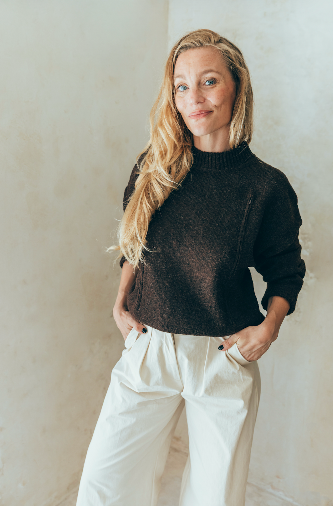 Pull d'allaitement marron ASSIA