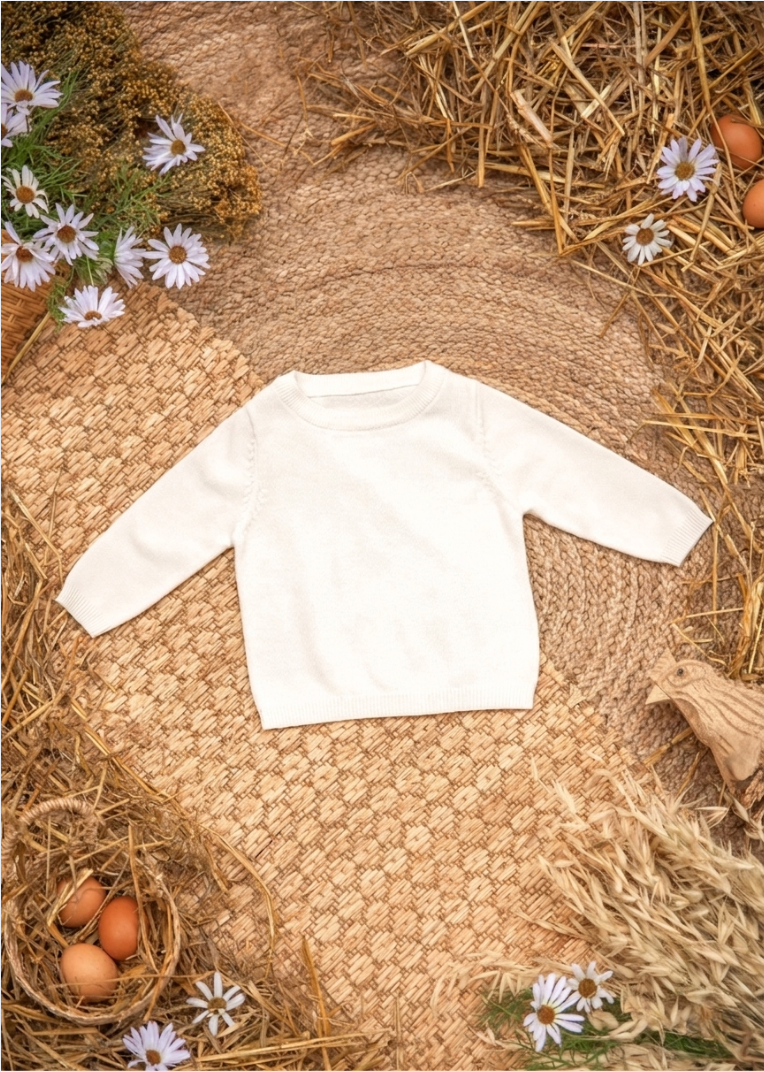 Unisex Amore Ecru Sweater