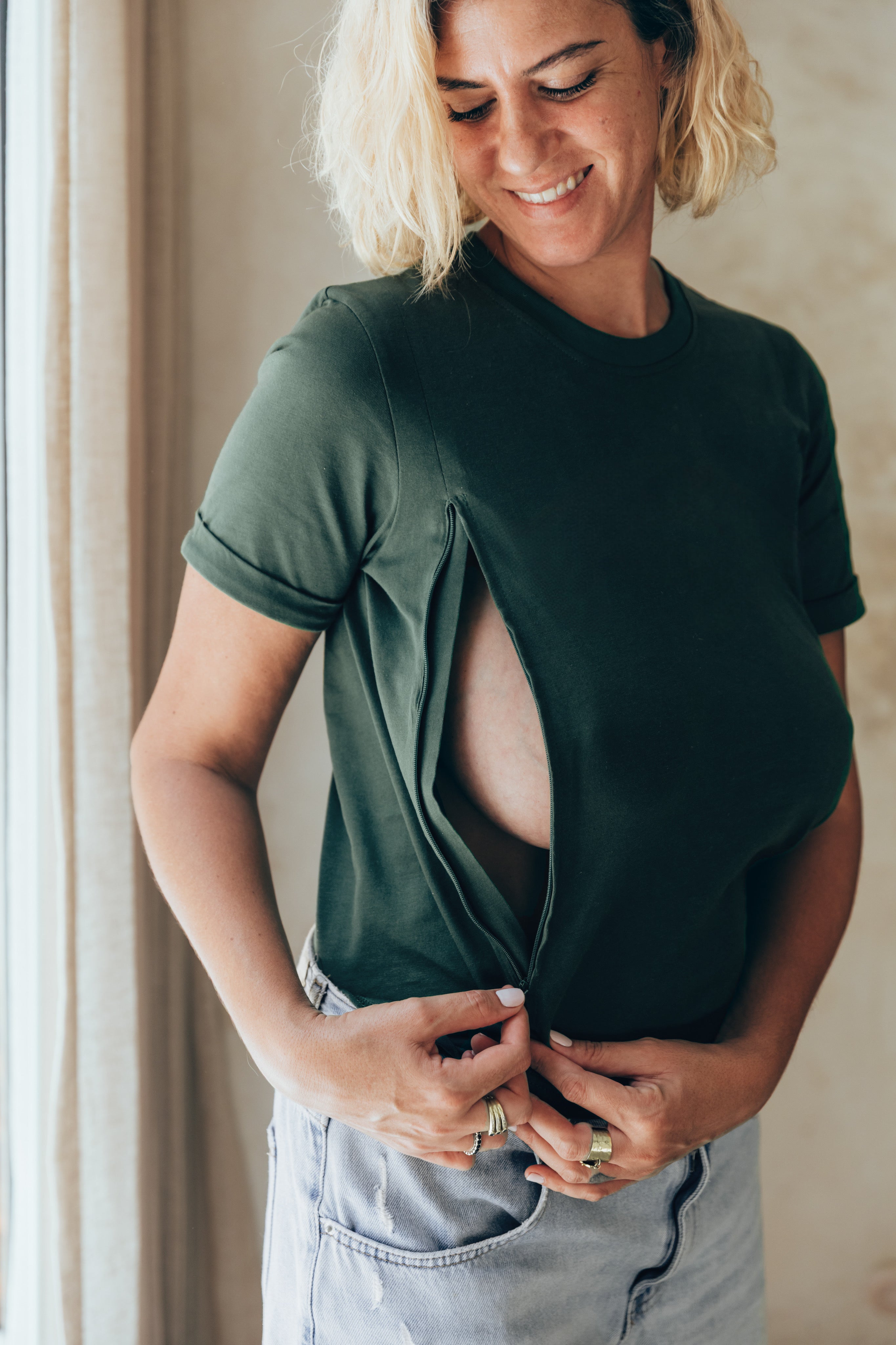 Breastfeeding t-shirt GREEN