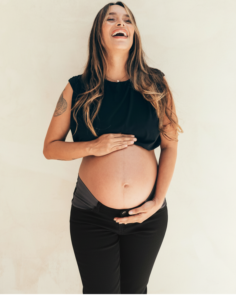 Jeans de maternité noir réglable