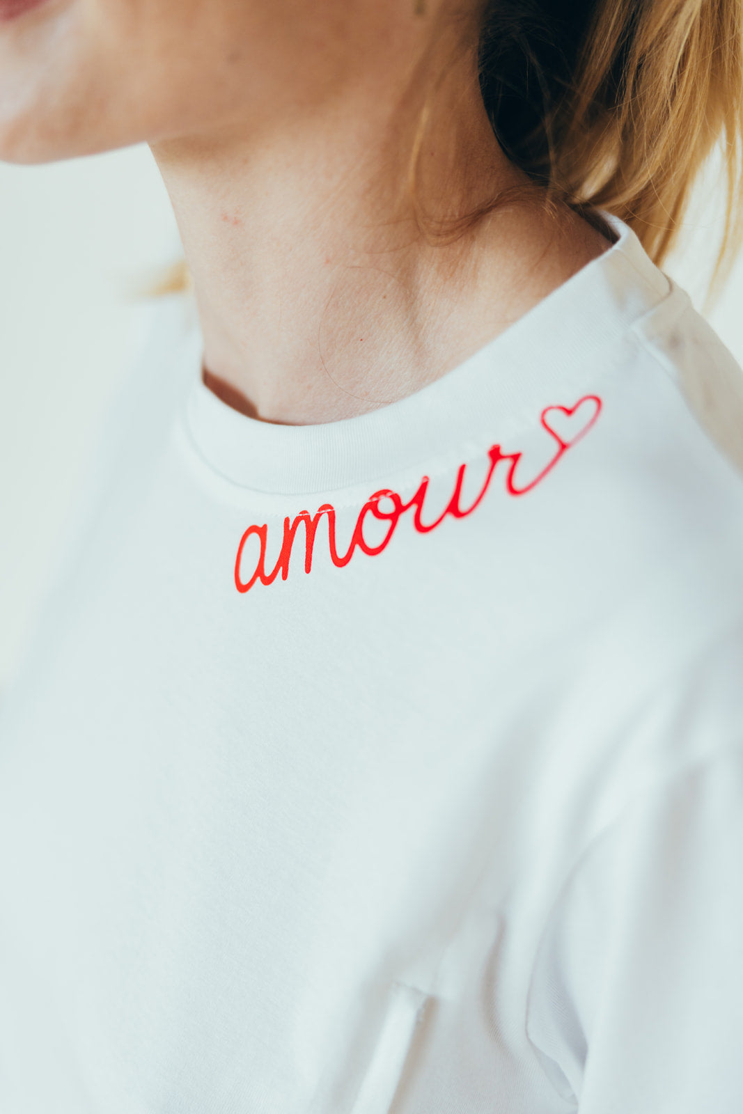 Breastfeeding t-shirt white LOVE