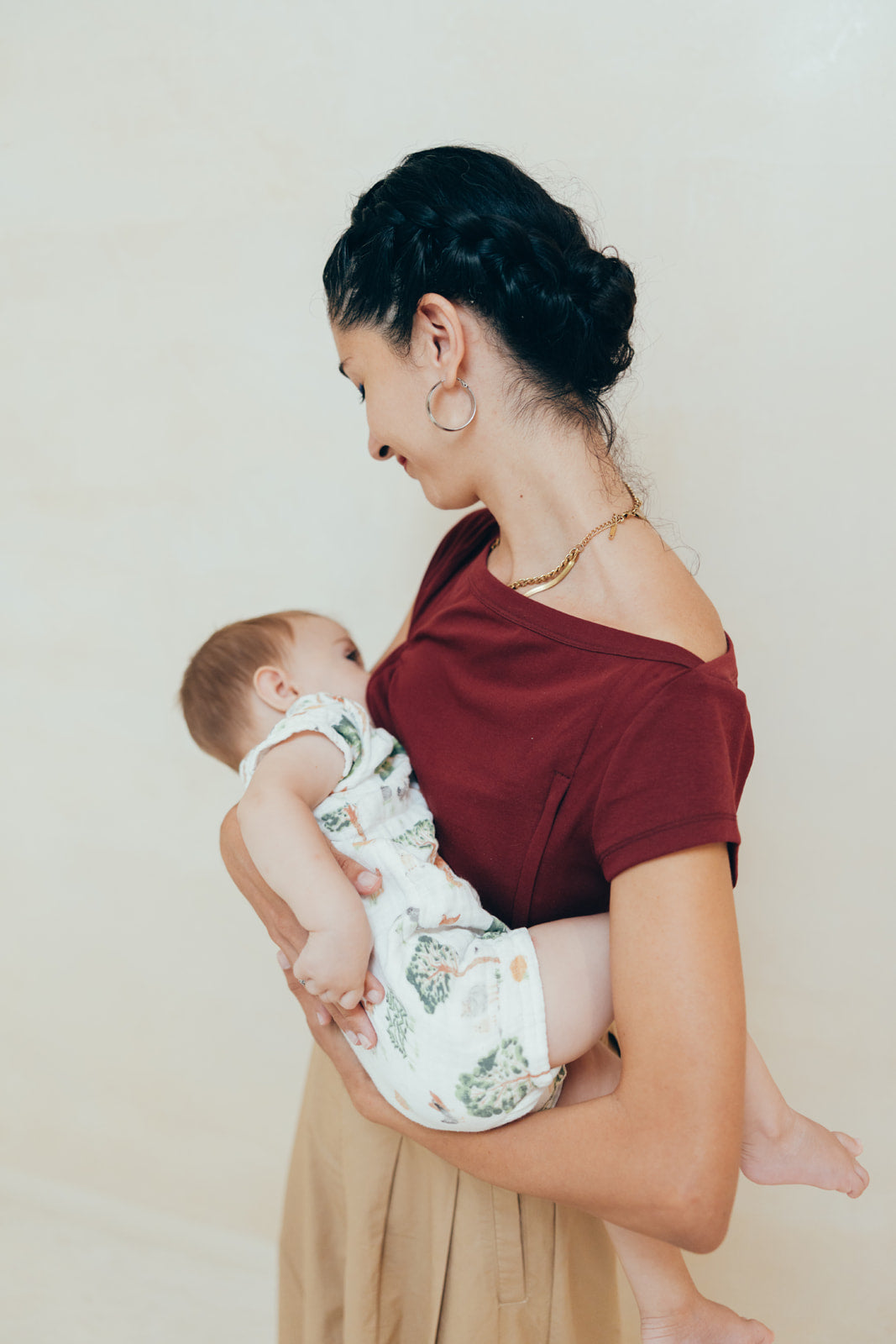 T-shirt d'allaitement BORDEAUX