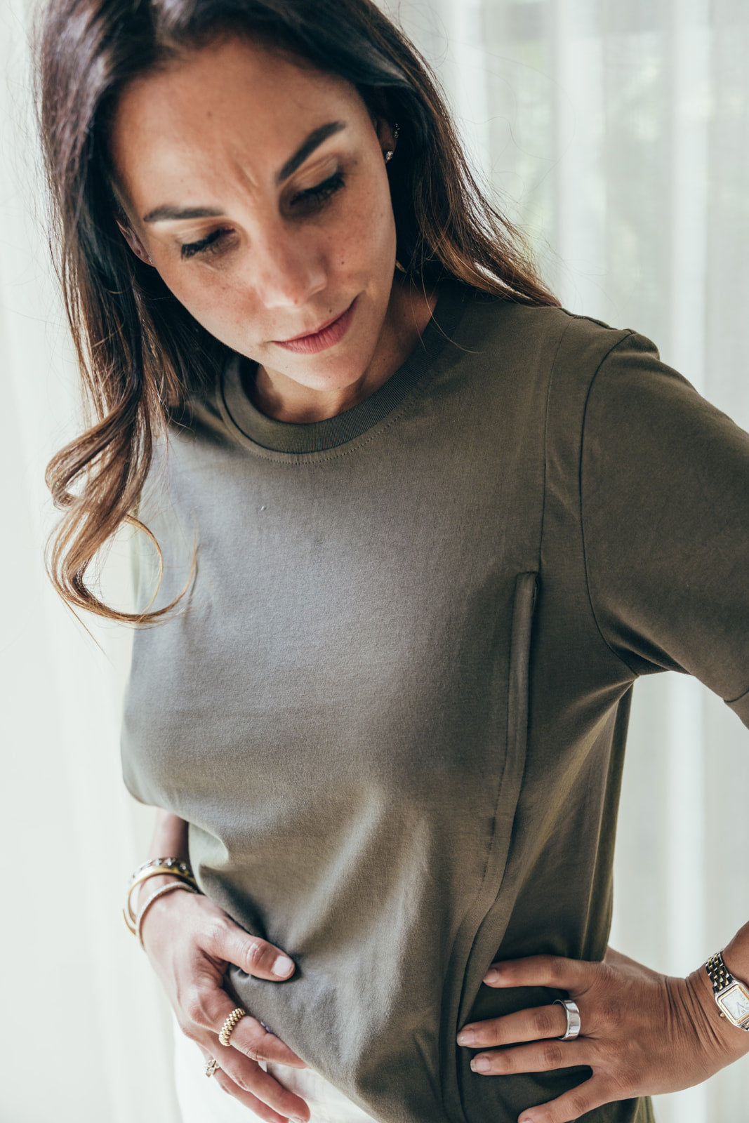 T-shirt d'allaitement OLIVE