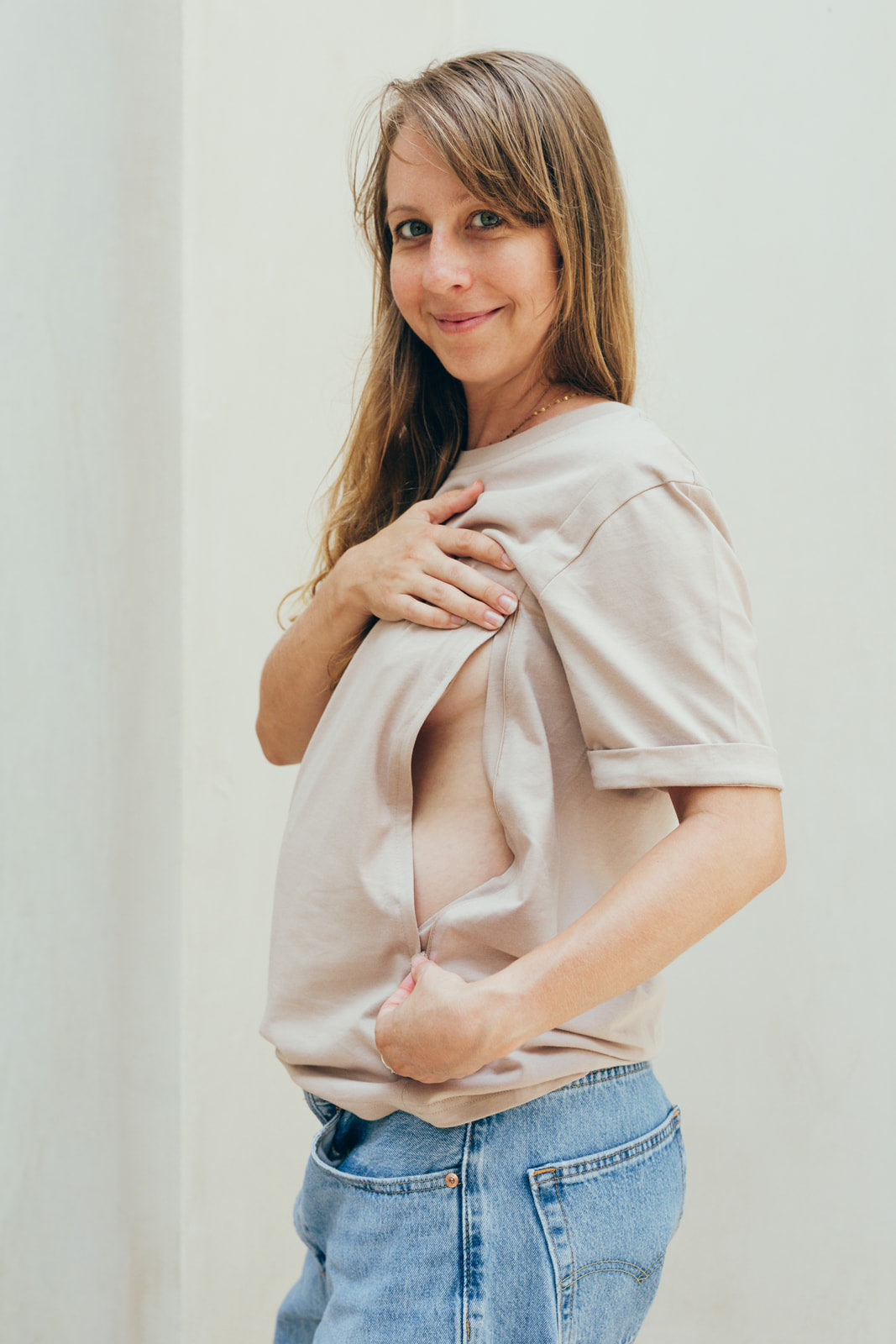 T-shirt d'allaitement BEIGE