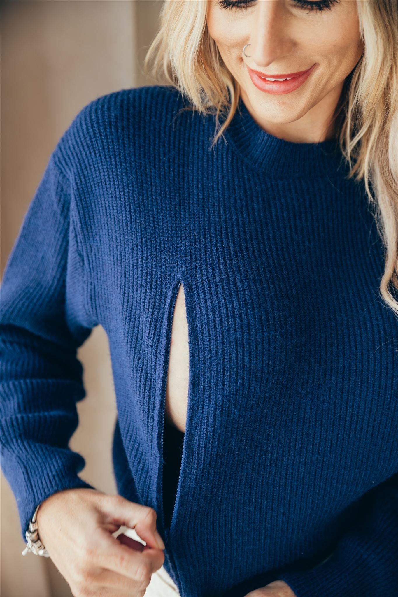 Still-Pullover marine ASSIA