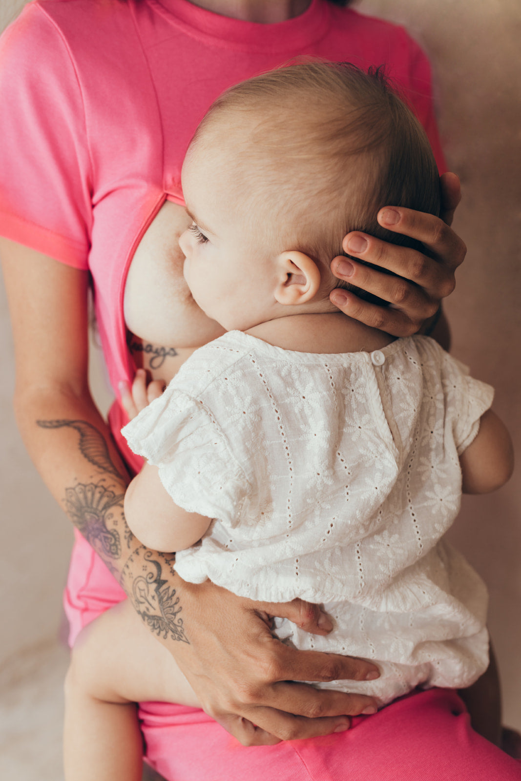 Breastfeeding dress TULUM pink