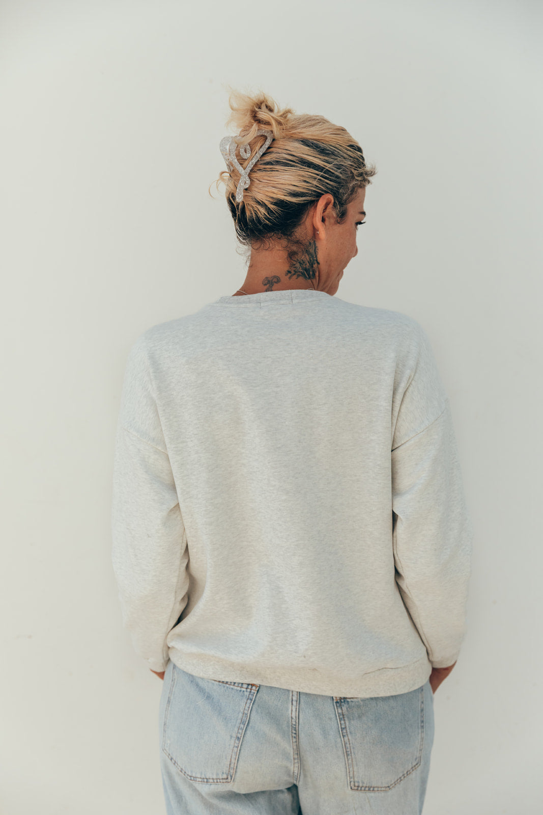 Sweat-shirt d'allaitement gris #MOMMY