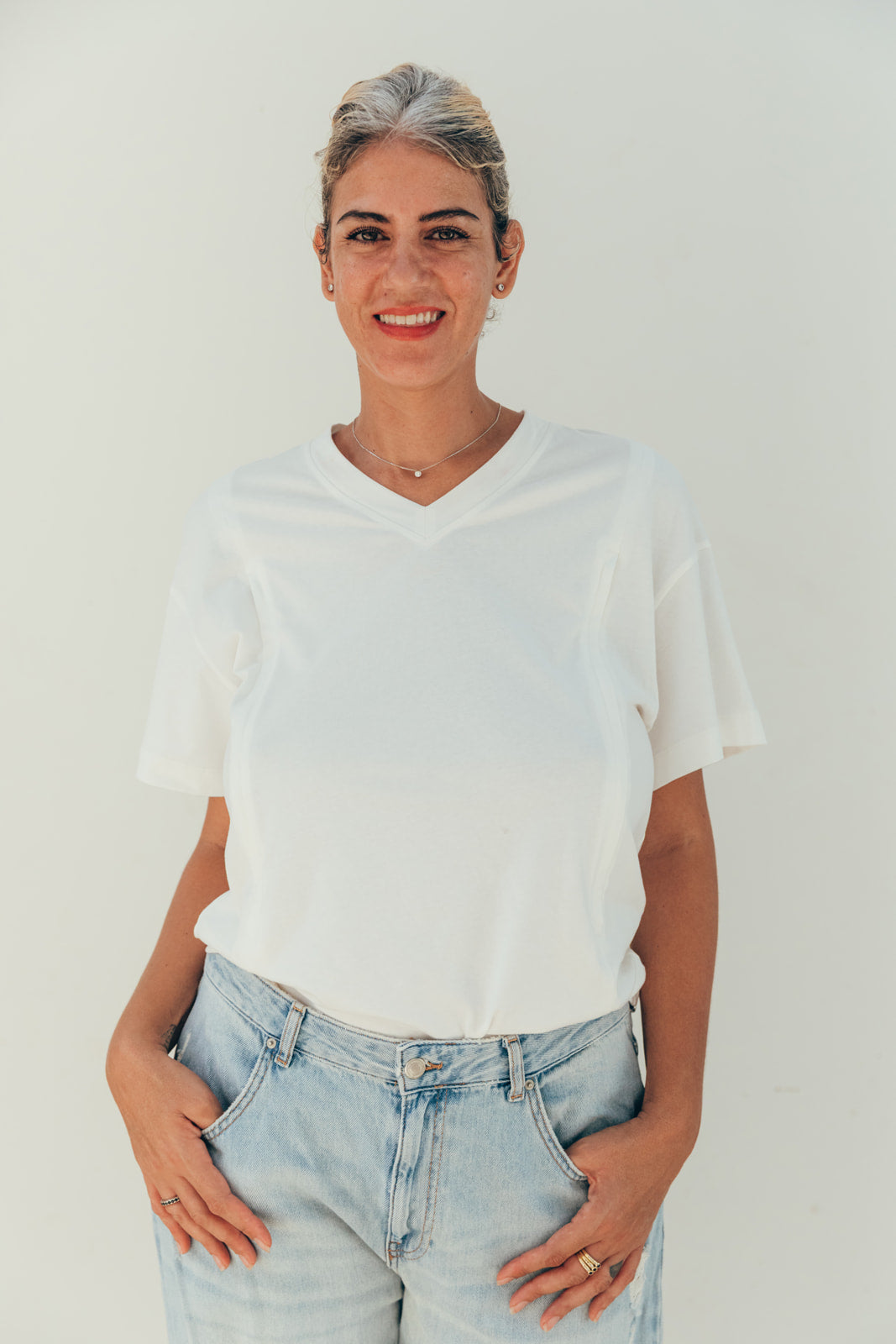 T-shirt d'allaitement MAMMA marron