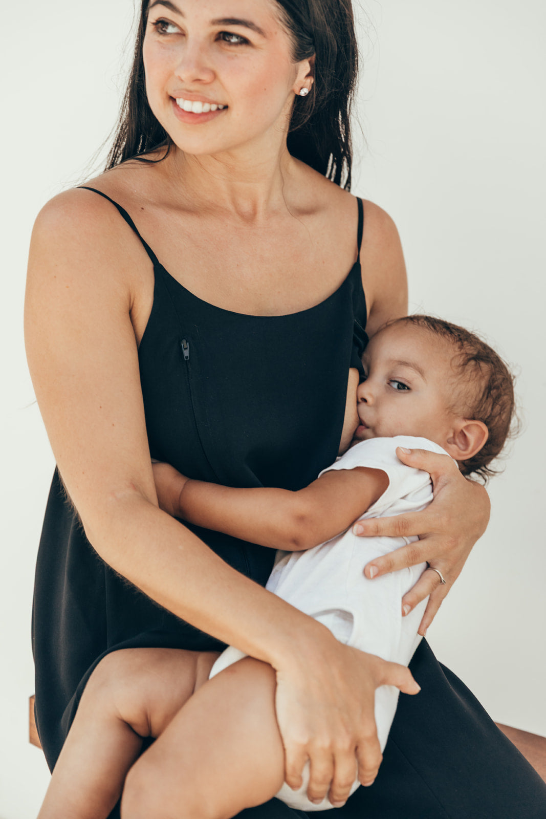 Breastfeeding dress INDIA black