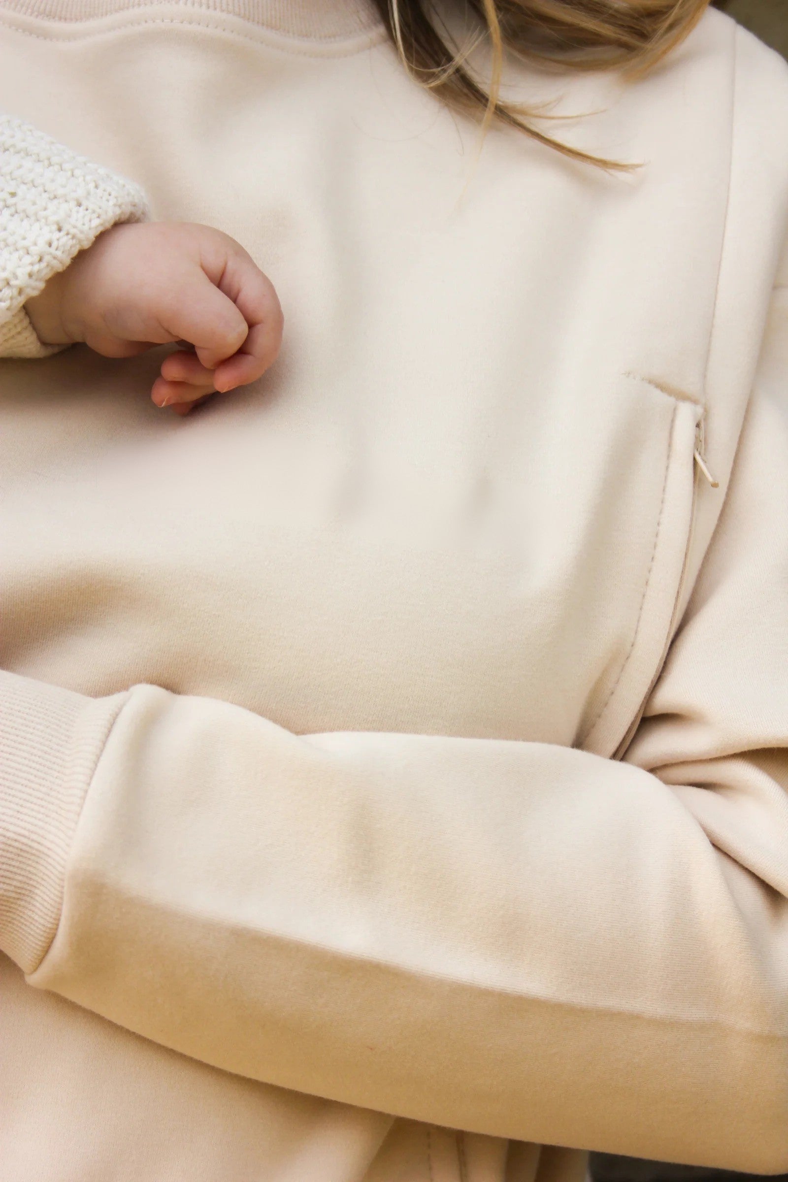 Sweat-shirt d'allaitement ECRU