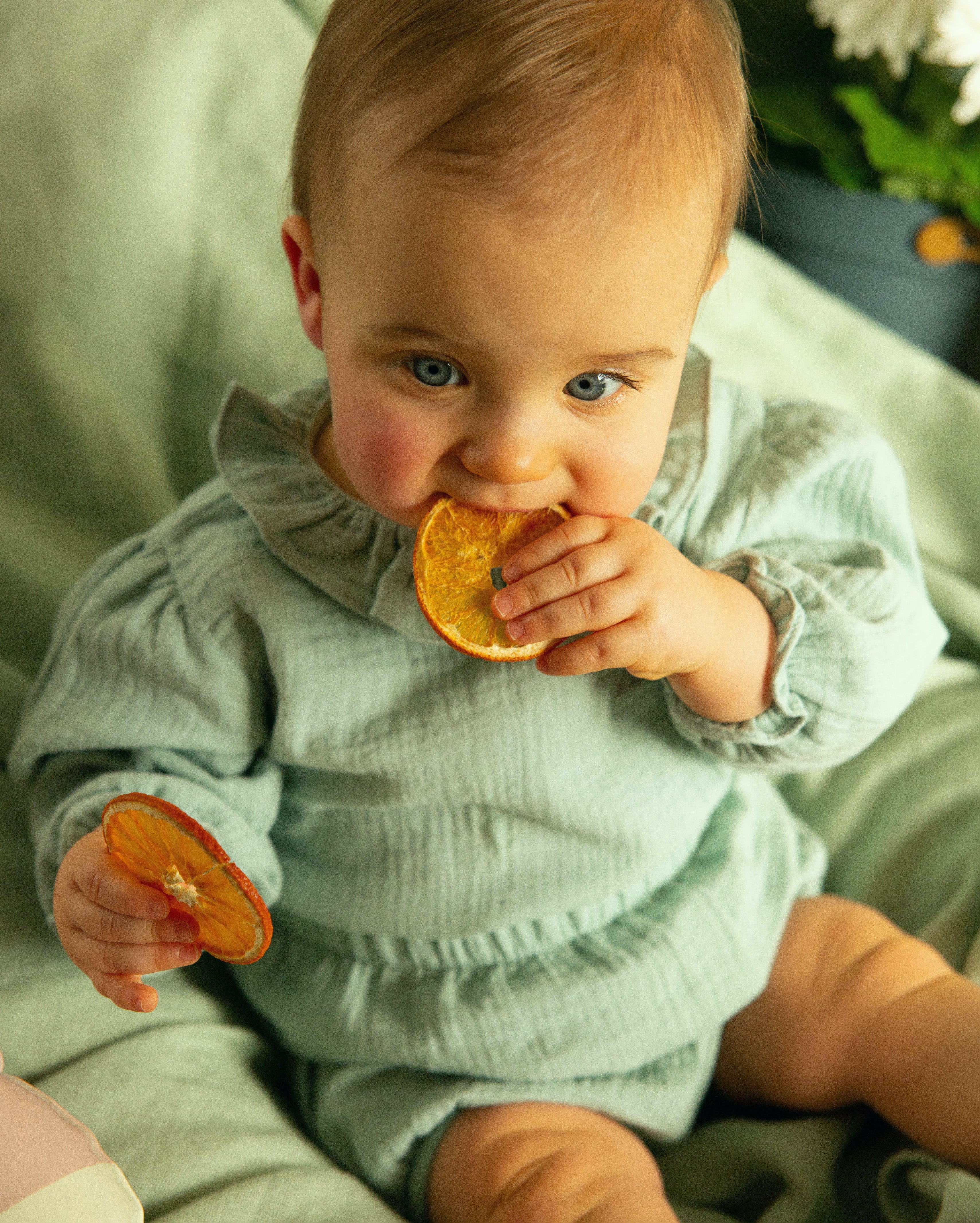 Seafoam green gauze blouse