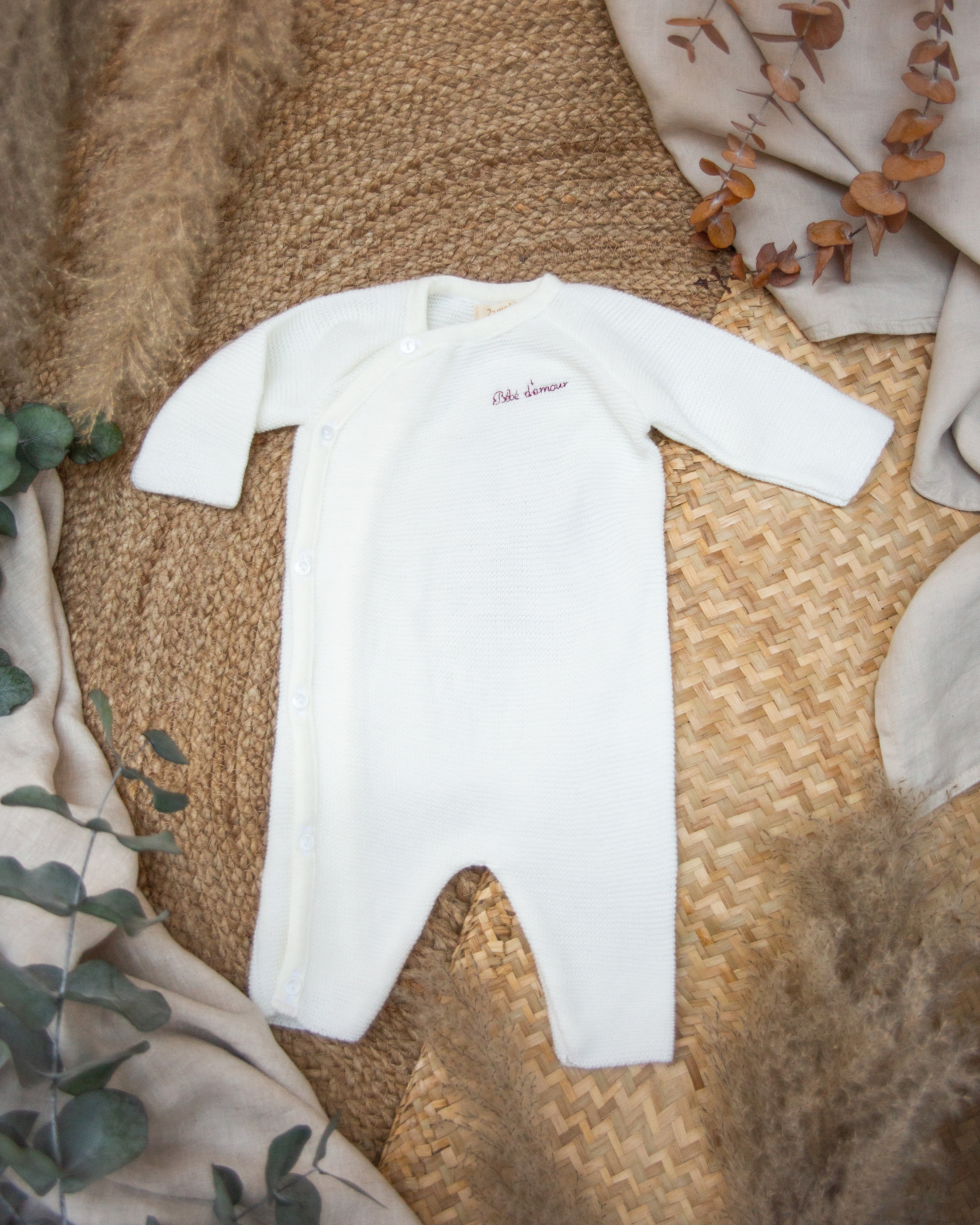 Combinaison maille écru unisexe