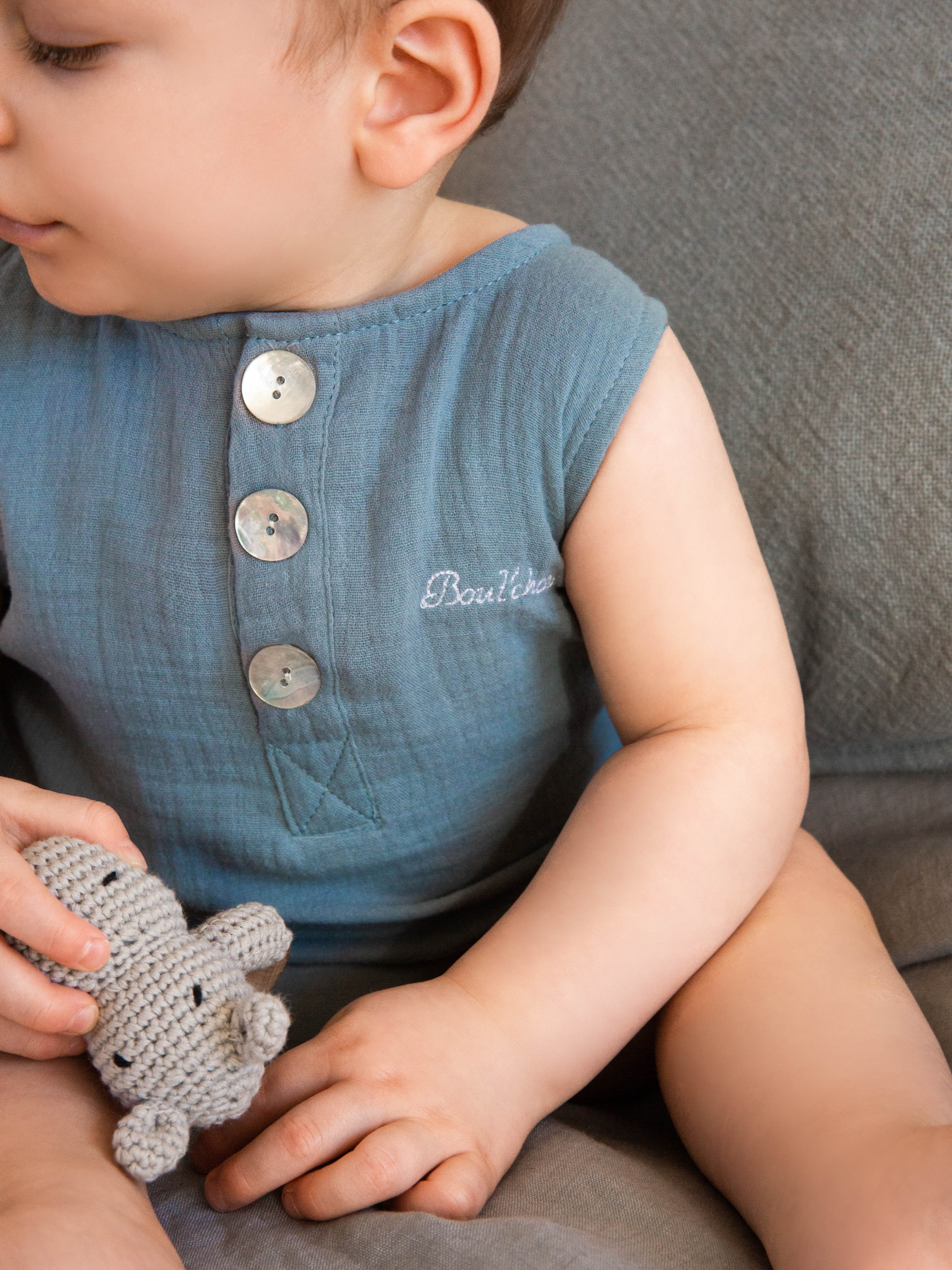 Barboteuse marcel bleu