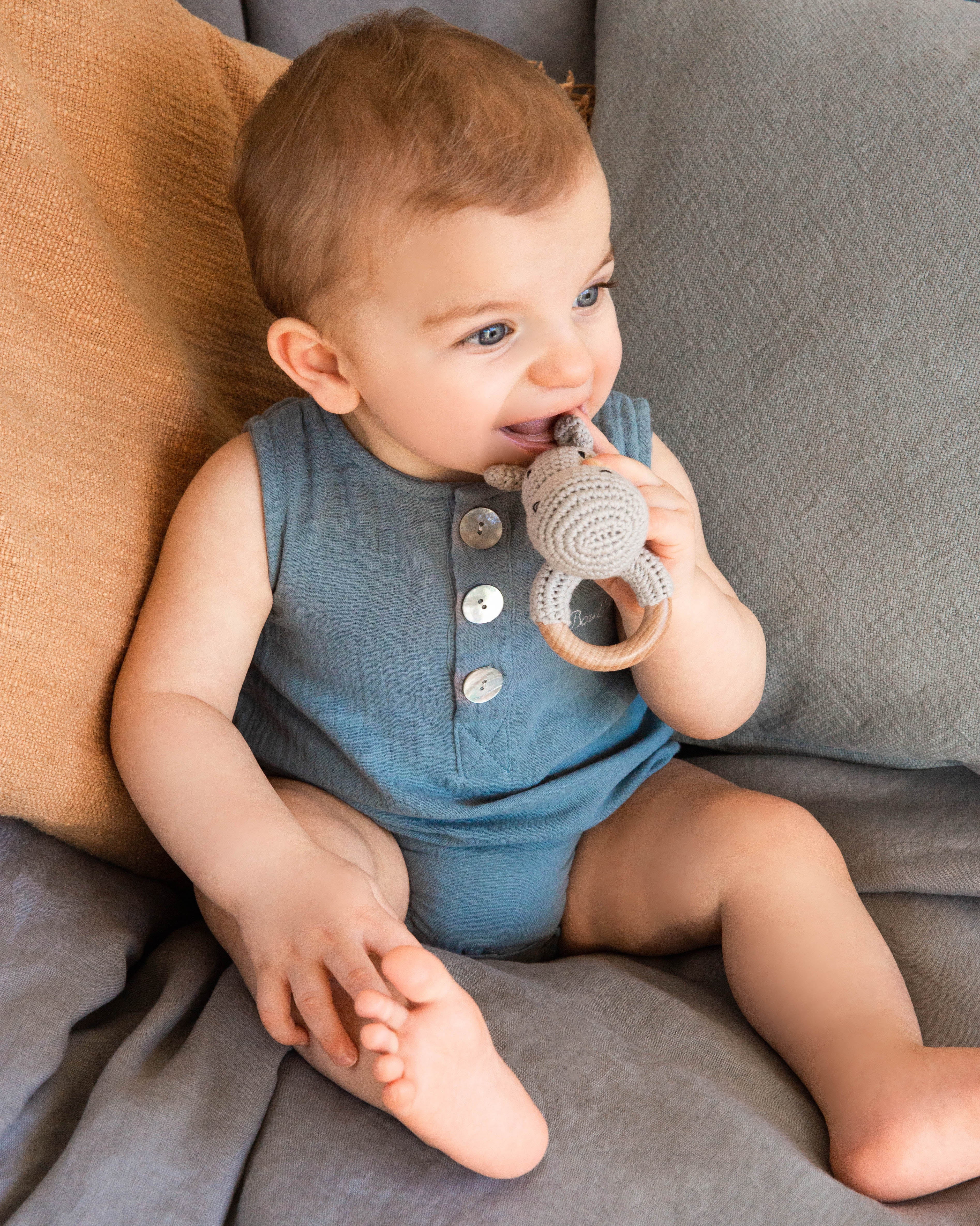 Barboteuse marcel bleu