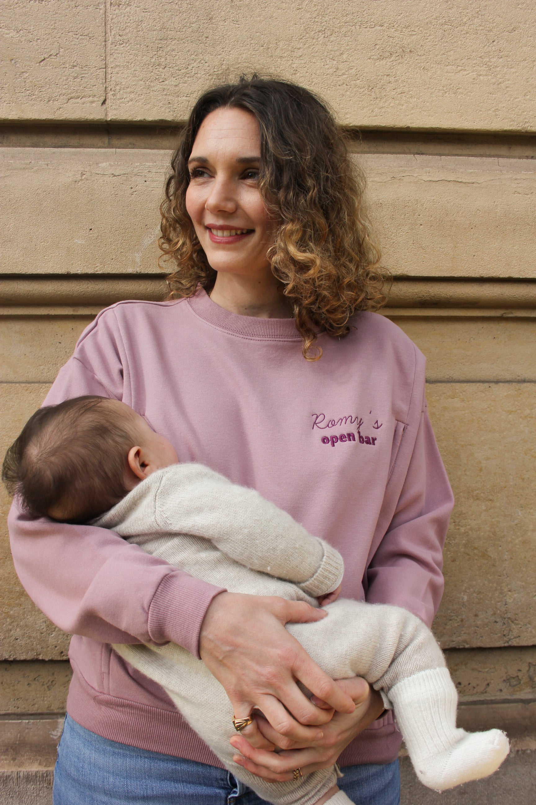 Sweat-shirt OPEN BAR d'allaitement kaffa