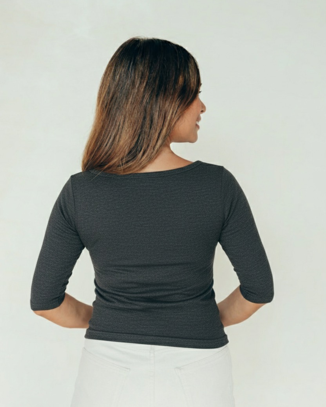 T-shirt d'allaitement 3/4 GRIS
