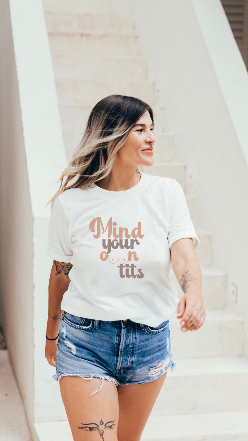 T-shirt d'allaitement imprimé mind you own tits
