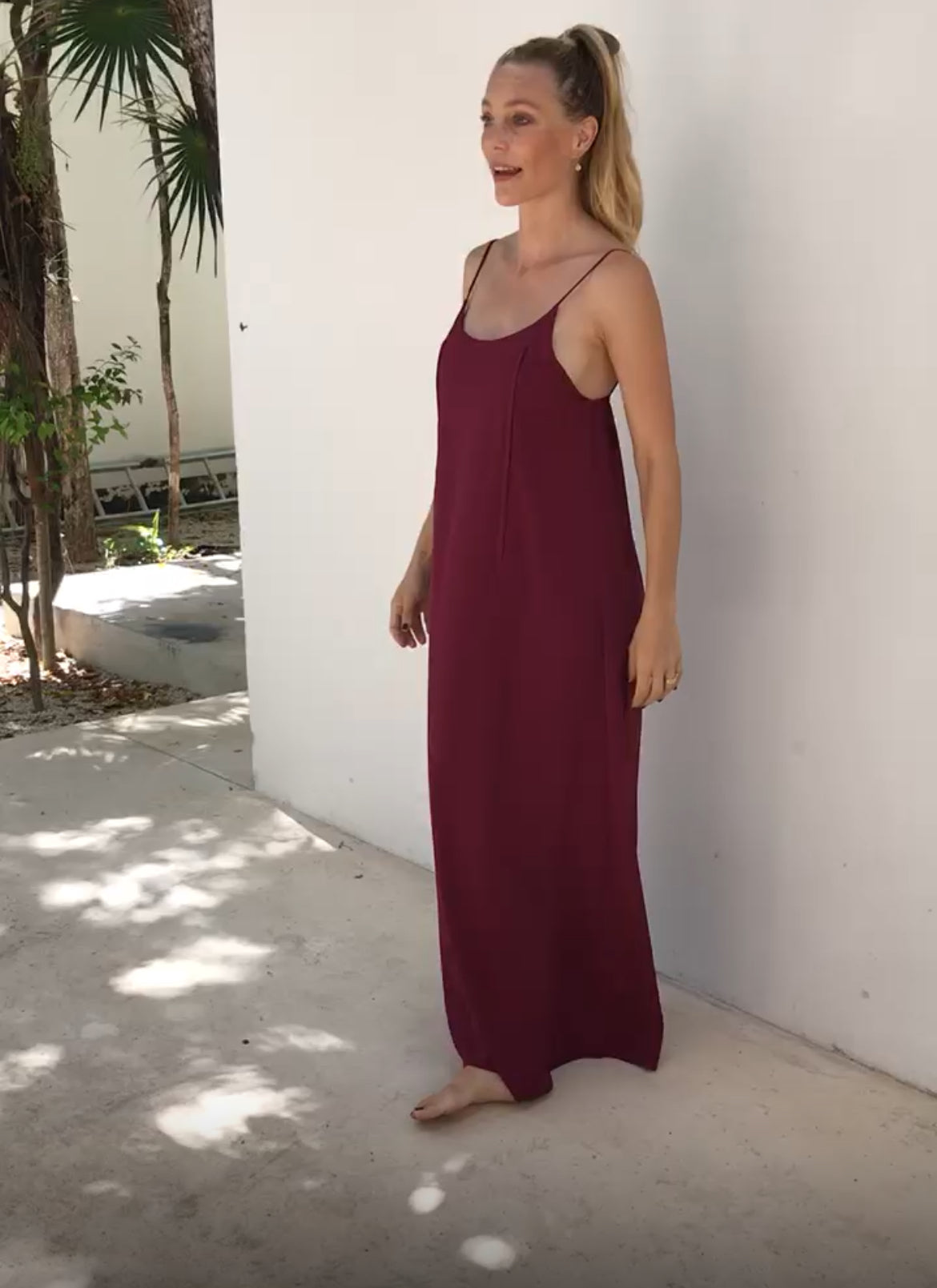 Robe d'allaitement INDIA bordeaux