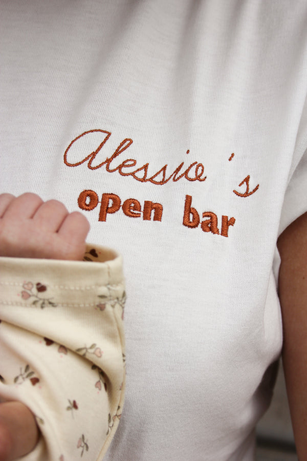 Customized OPEN BAR Breastfeeding Tshirt