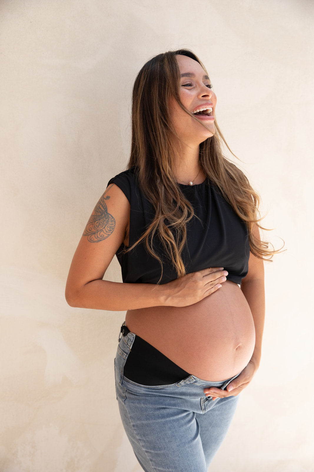 Adjustable maternity jeans