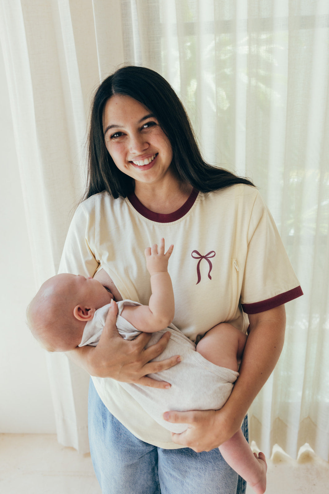 Stillshirt mit Schleife