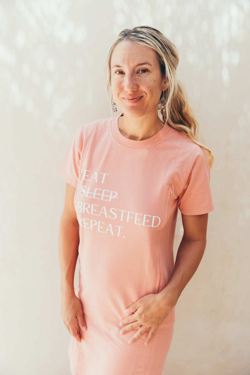 EAT SLEEP BREASTFEED REPEAT nightgown