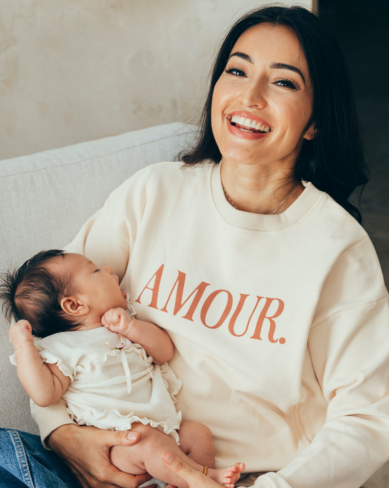 Pull pour allaitement confortable et pratique Crème d'Amour – LIMKY