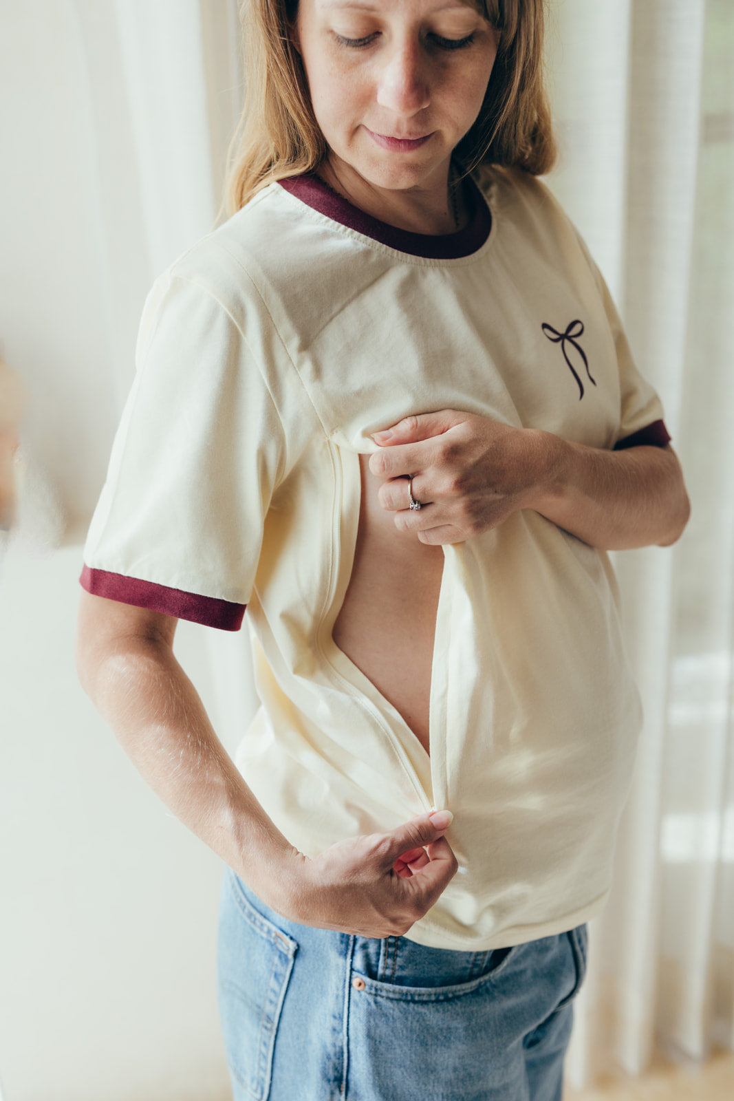 Stillshirt mit Schleife
