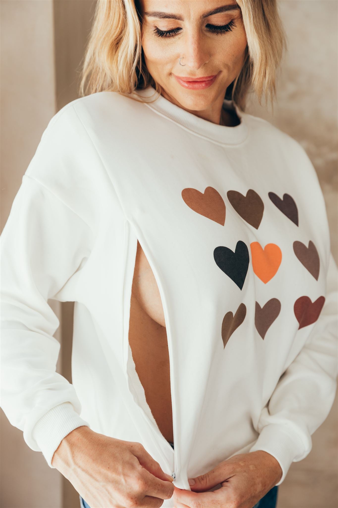 Breastfeeding Sweat-shirt COEURS