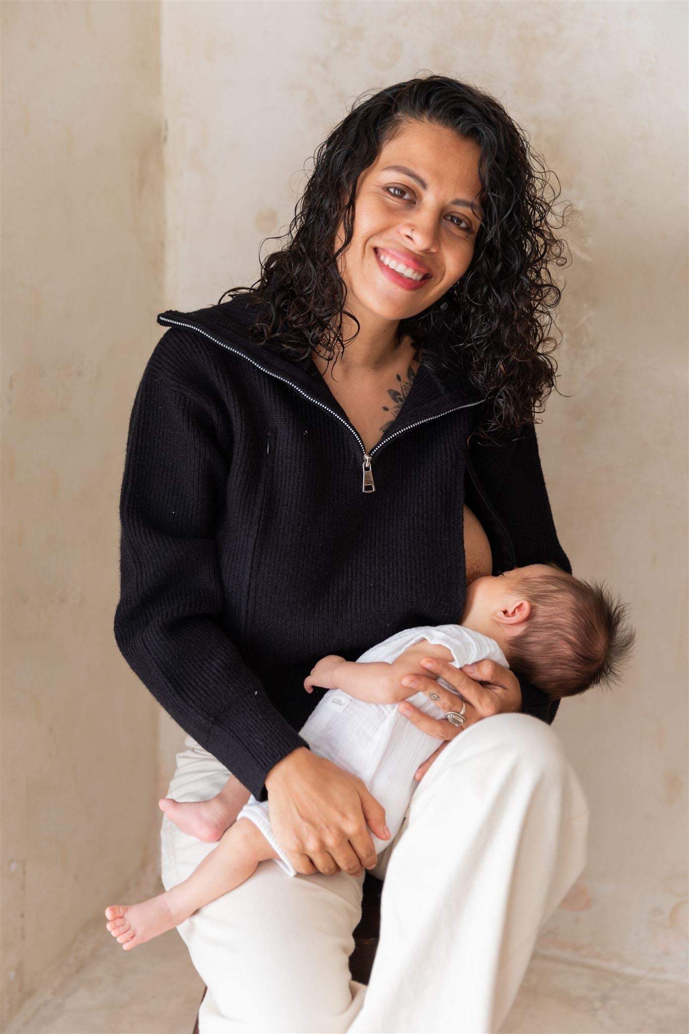 Black nursing sweater CHIARA