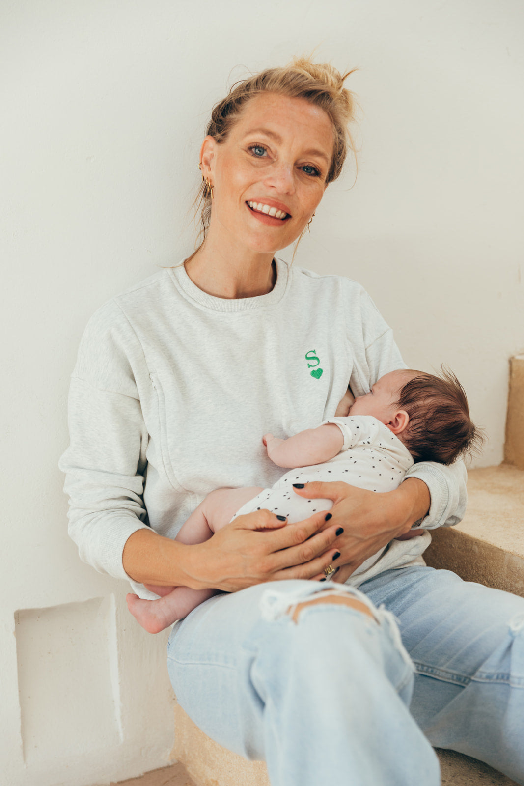 Still-Sweatshirt LUCKY CHARM grau