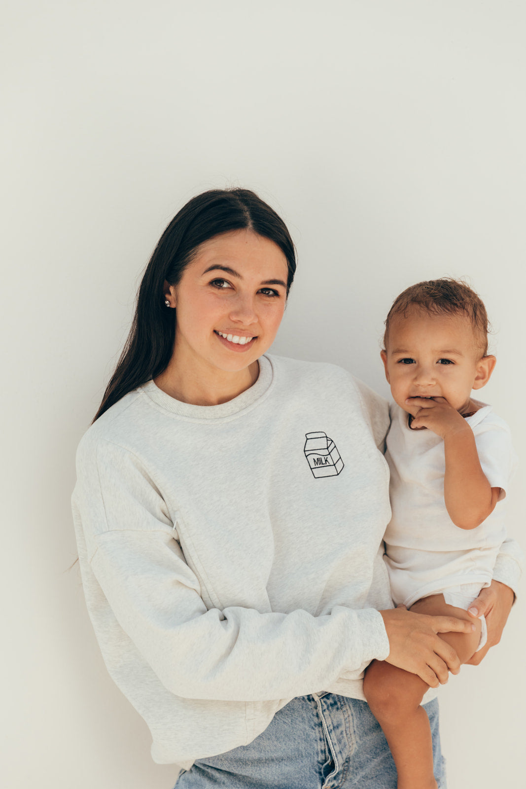 Still-Sweatshirt MILK grau