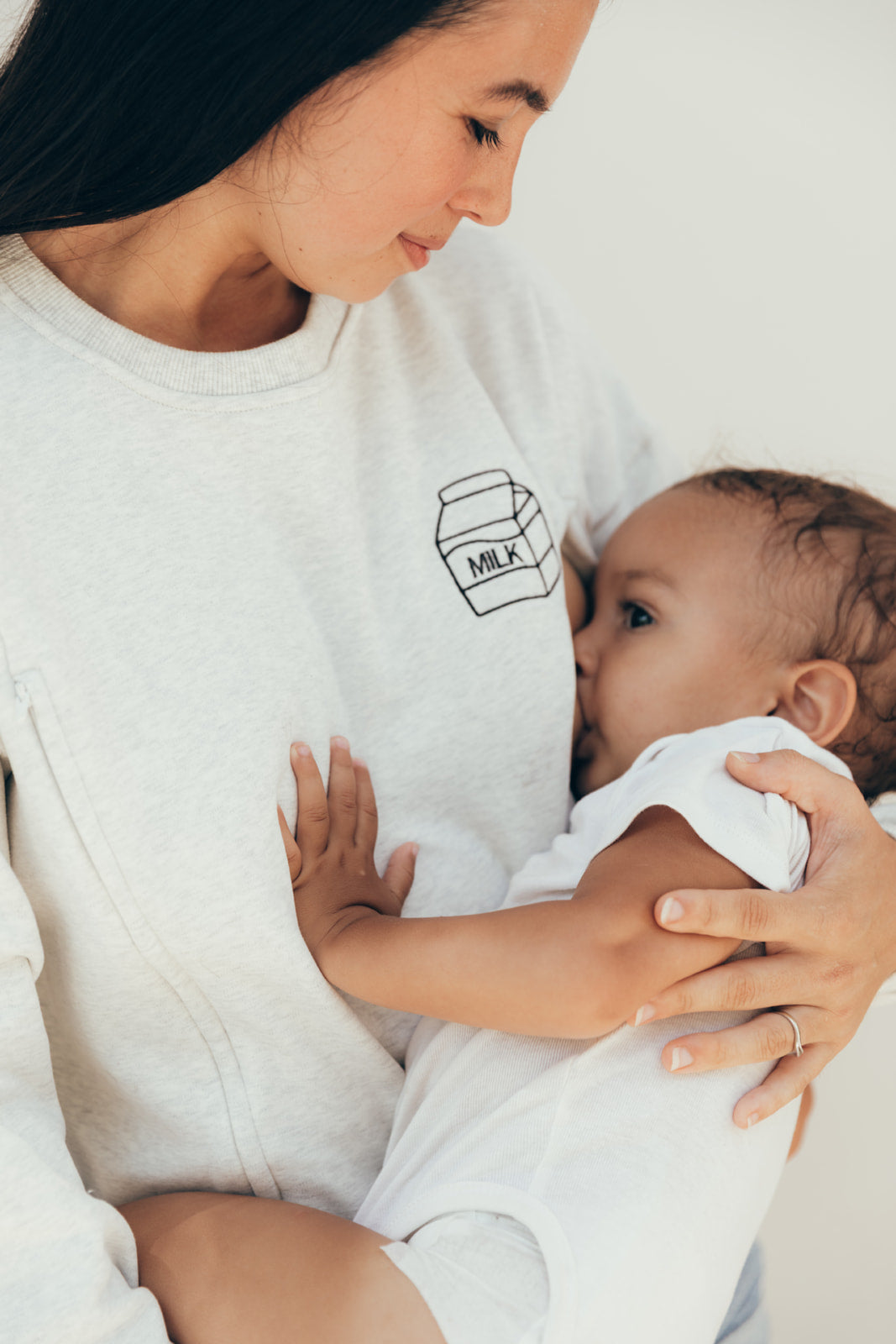 Still-Sweatshirt MILK grau