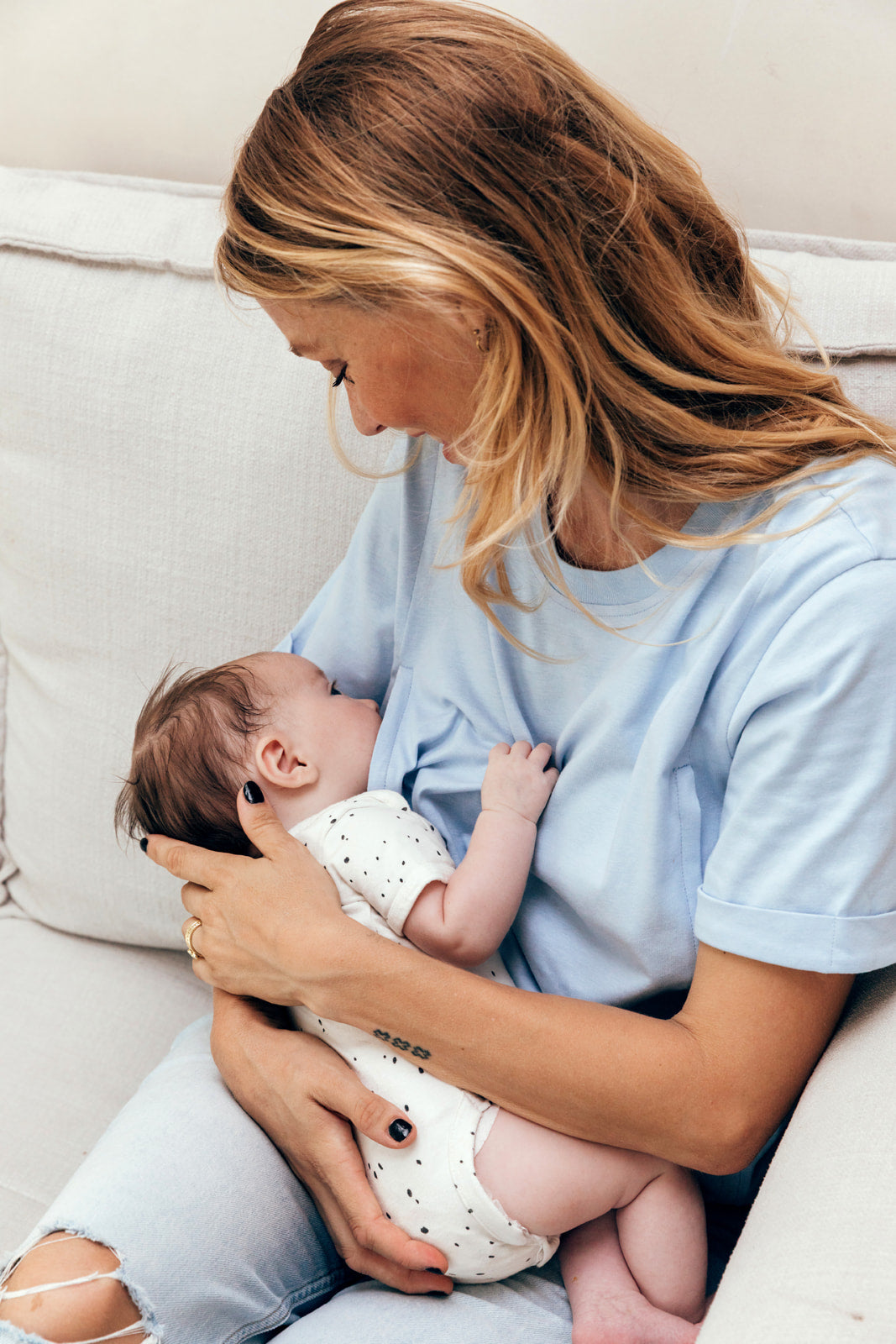 Breastfeeding t-shirt SKY BLUE