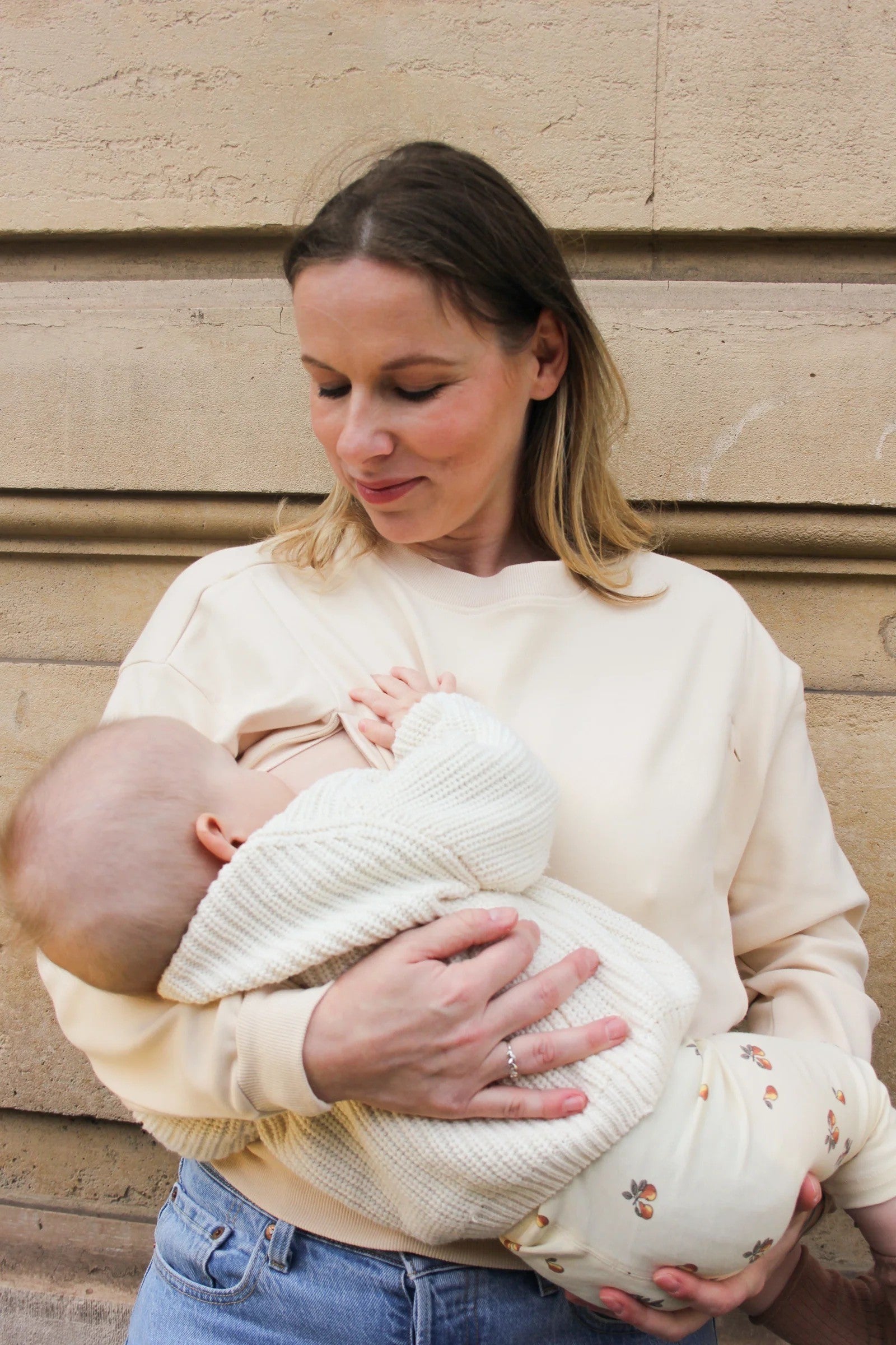 Sweat-shirt d'allaitement ECRU