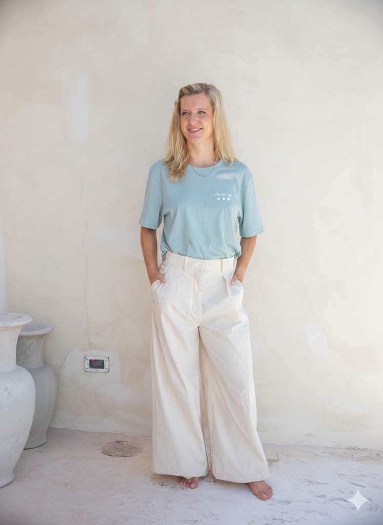 T-shirt d'allaitement vert d'eau #MOMMY