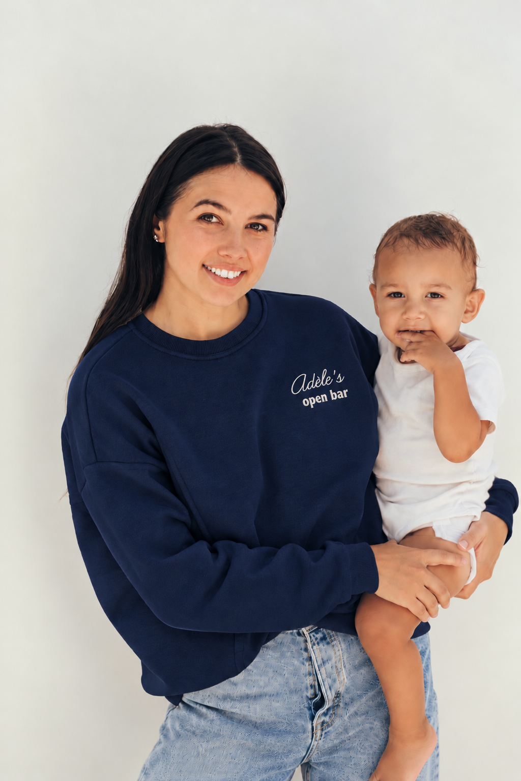 OPEN BAR Still-Sweatshirt in Marineblau