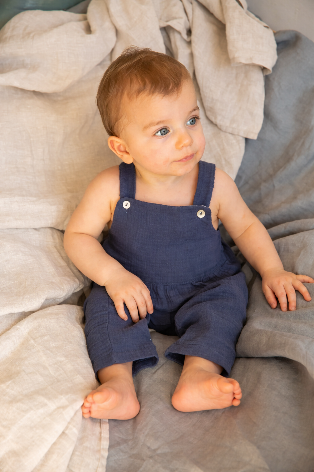 Salopette gaze marine