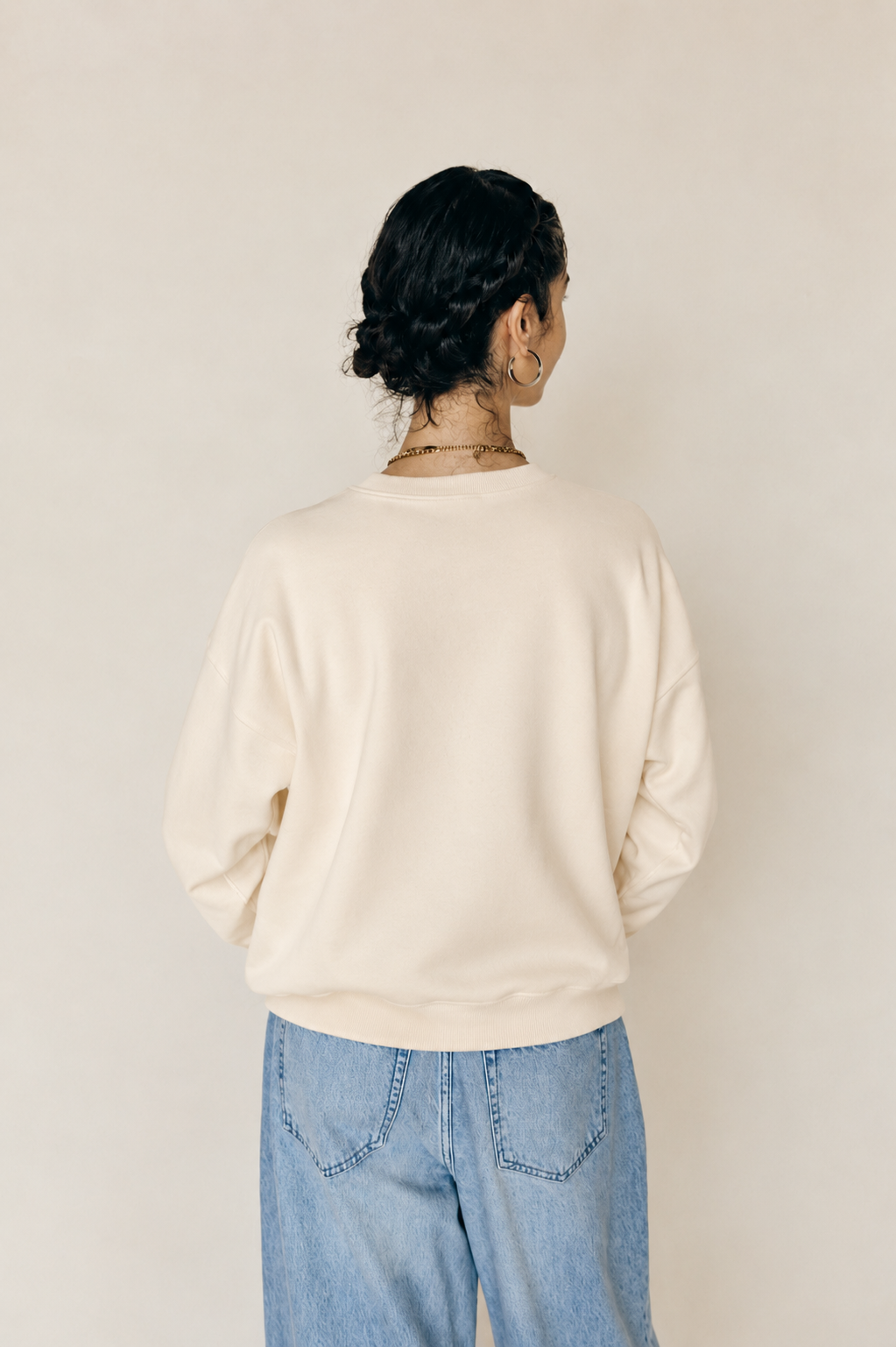 Sweat d'allaitement beige Amour de dos