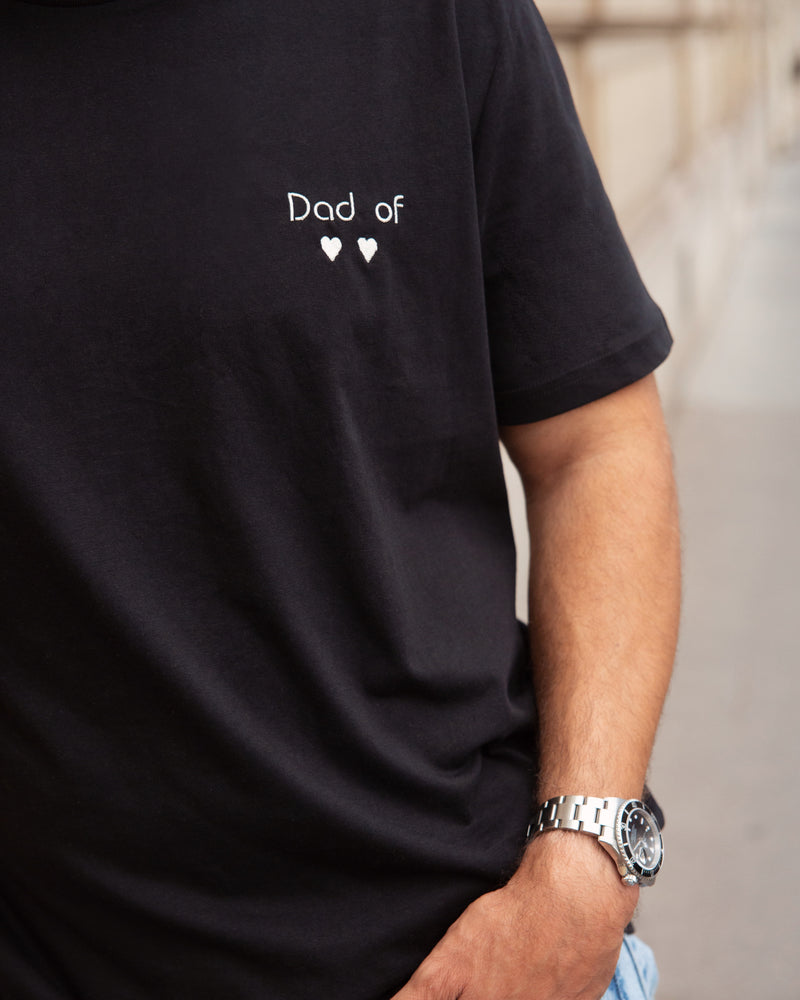 T-shirt #DADOFLOVE coeur noir homme
