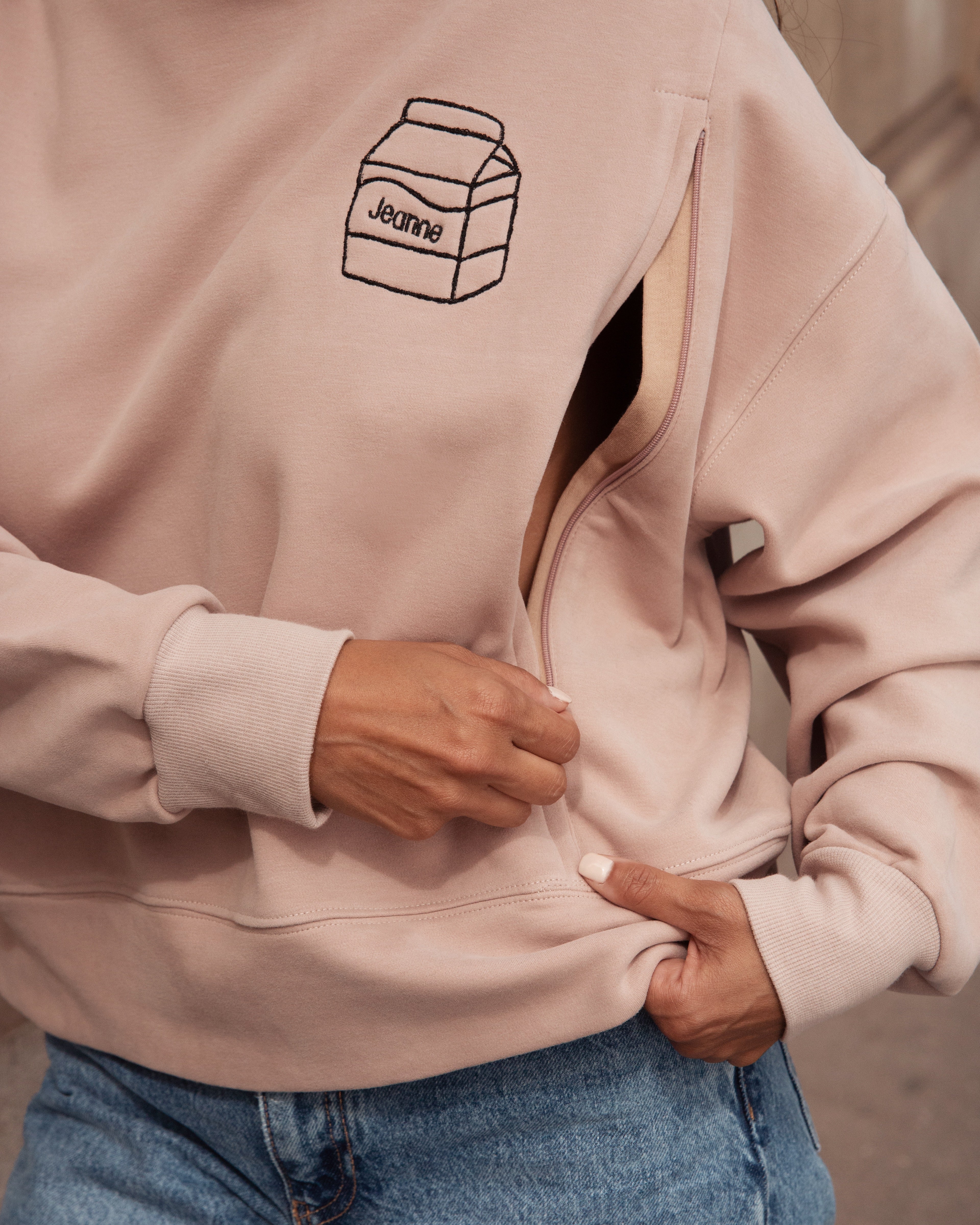 deux ouvertures sur le côté avec zips