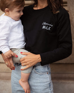 T-shirt MILK noir ML d'allaitement