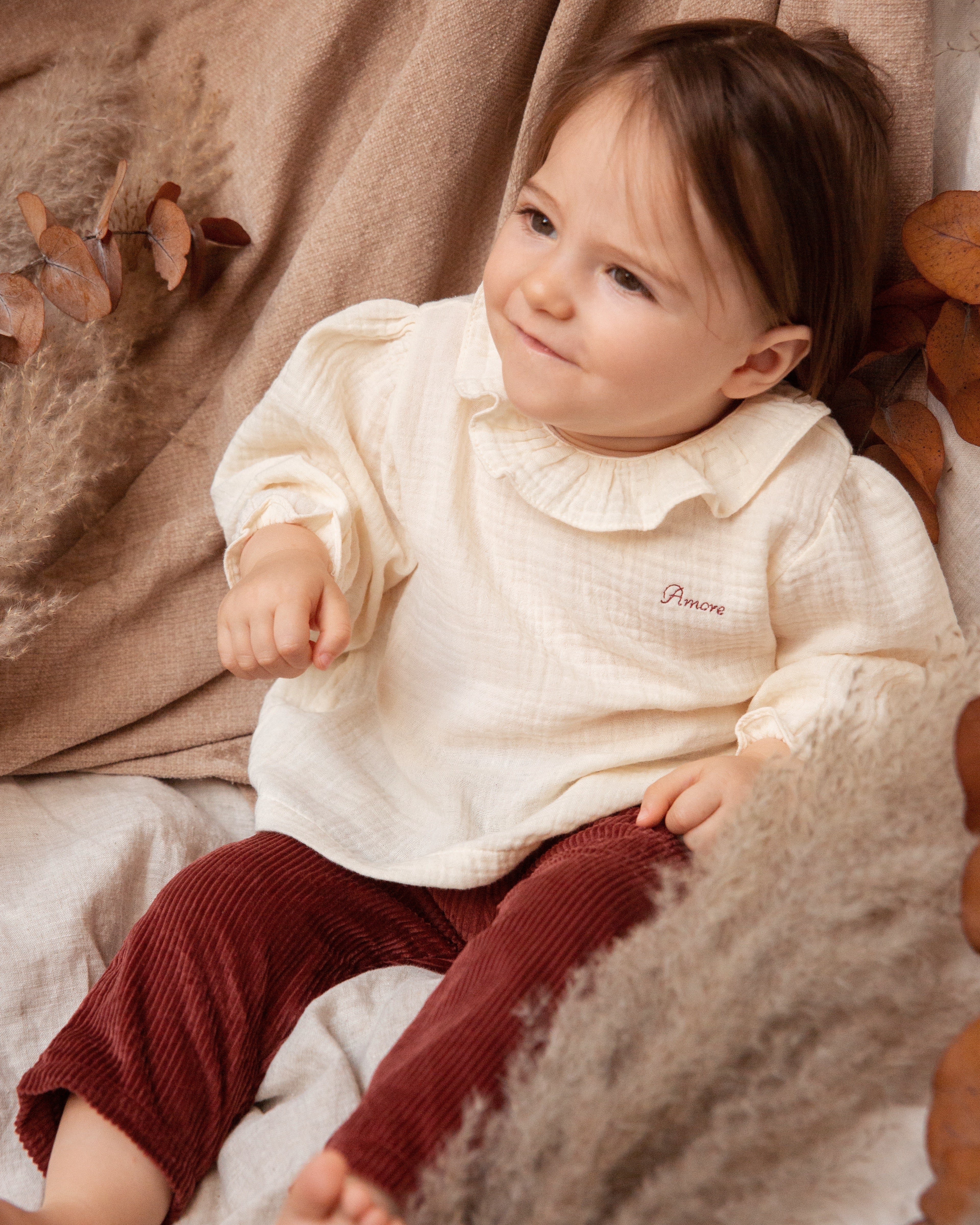 Gauze blouse ecru