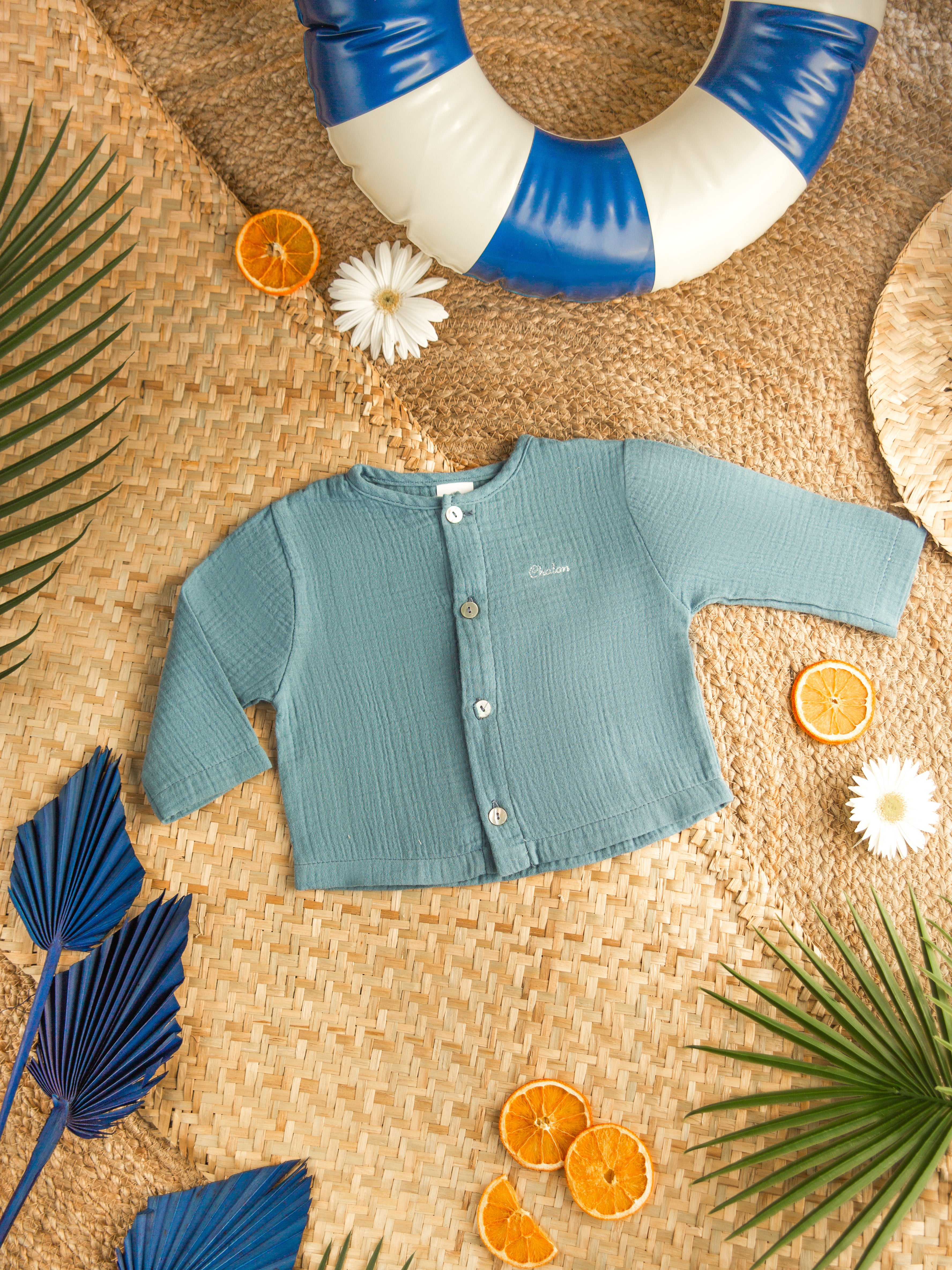 Chemise gaze bleu