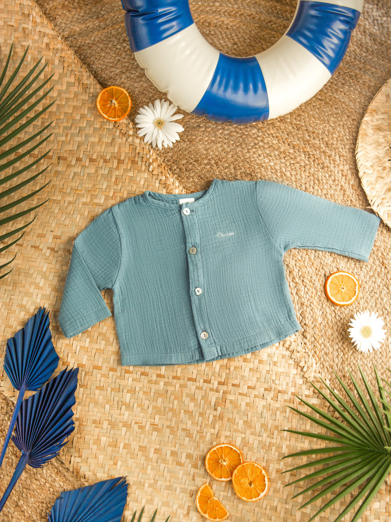 Chemise gaze bleu
